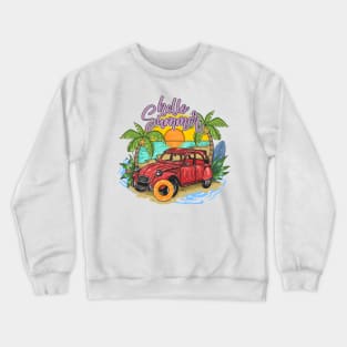 Tropical holiday summer sunset beach Crewneck Sweatshirt